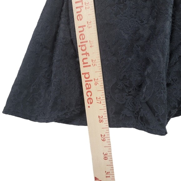 Trixxi Fit and Flare Mini Cocktail Dress Womens Junior Sz M Black Floral Gems - Picture 11 of 16